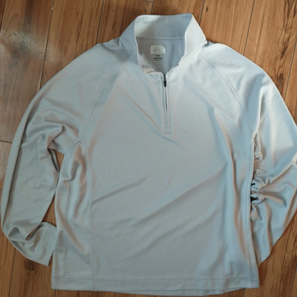 Greg Norman Light Gray Quarter-Zip Pullover Size Medium - Picture 1 of 6